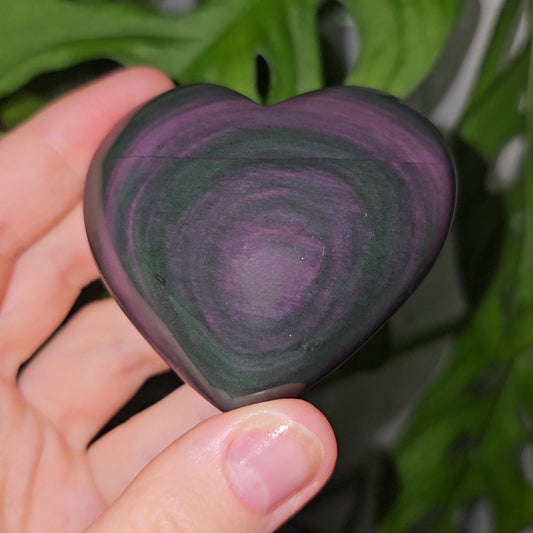 Rainbow Obsidian Heart #15F