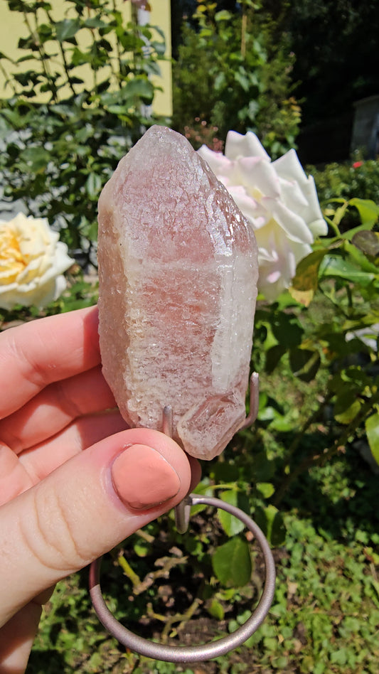 "Dreamsicle" Lemurian Quartz on stand (#44D)