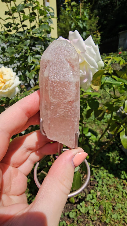 "Dreamsicle" Lemurian Quartz on stand (#39F)