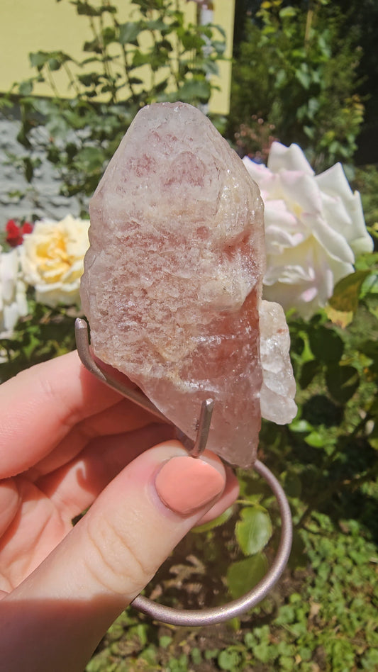 "Dreamsicle" Lemurian Quartz on stand (#45G)