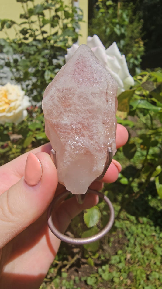 "Dreamsicle" Lemurian Quartz on stand (#35H)