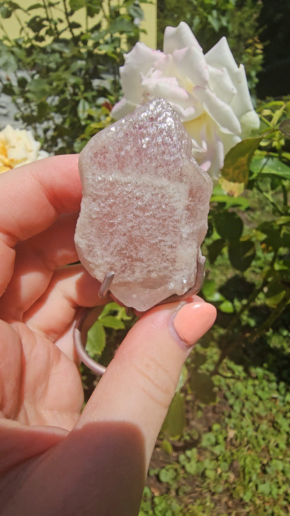 "Dreamsicle" Lemurian Quartz on stand (#29i)