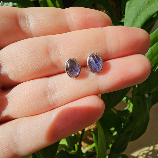 Iolite Stud Earrings (select your own)