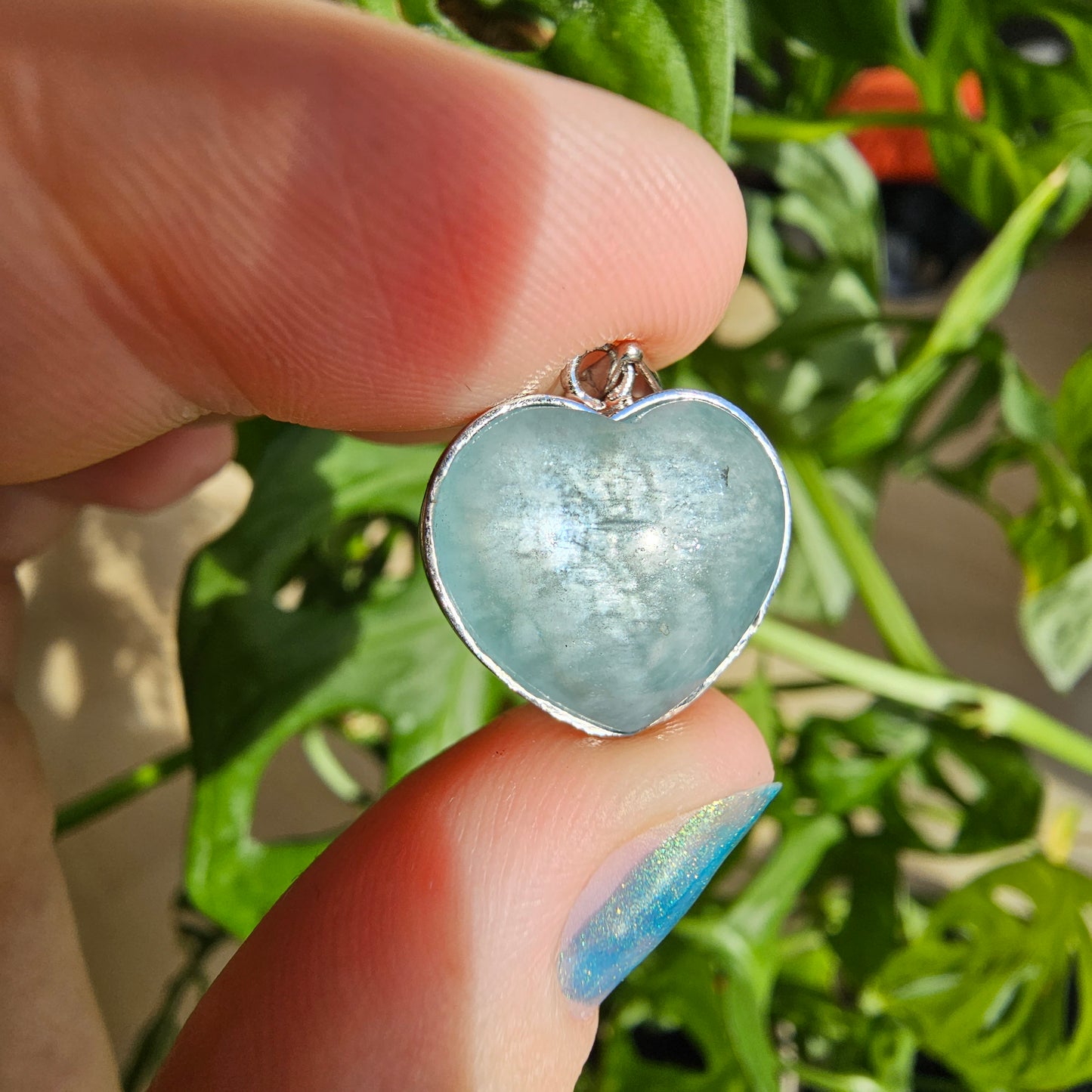 Aquamarine Heart Pendant (select your own)