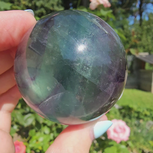 Dark Green Fluorite Sphere (#45B)