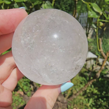 Clear Quartz Sphere with Rainbows (#35A)