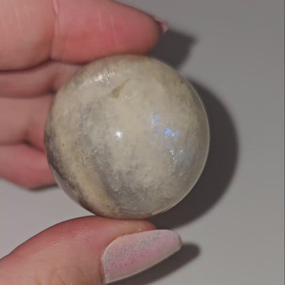 Moonstone sphere with blue flash #15 (pick your own)