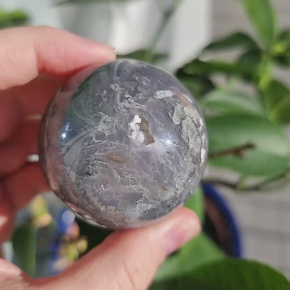 Moss Agate sphere #3