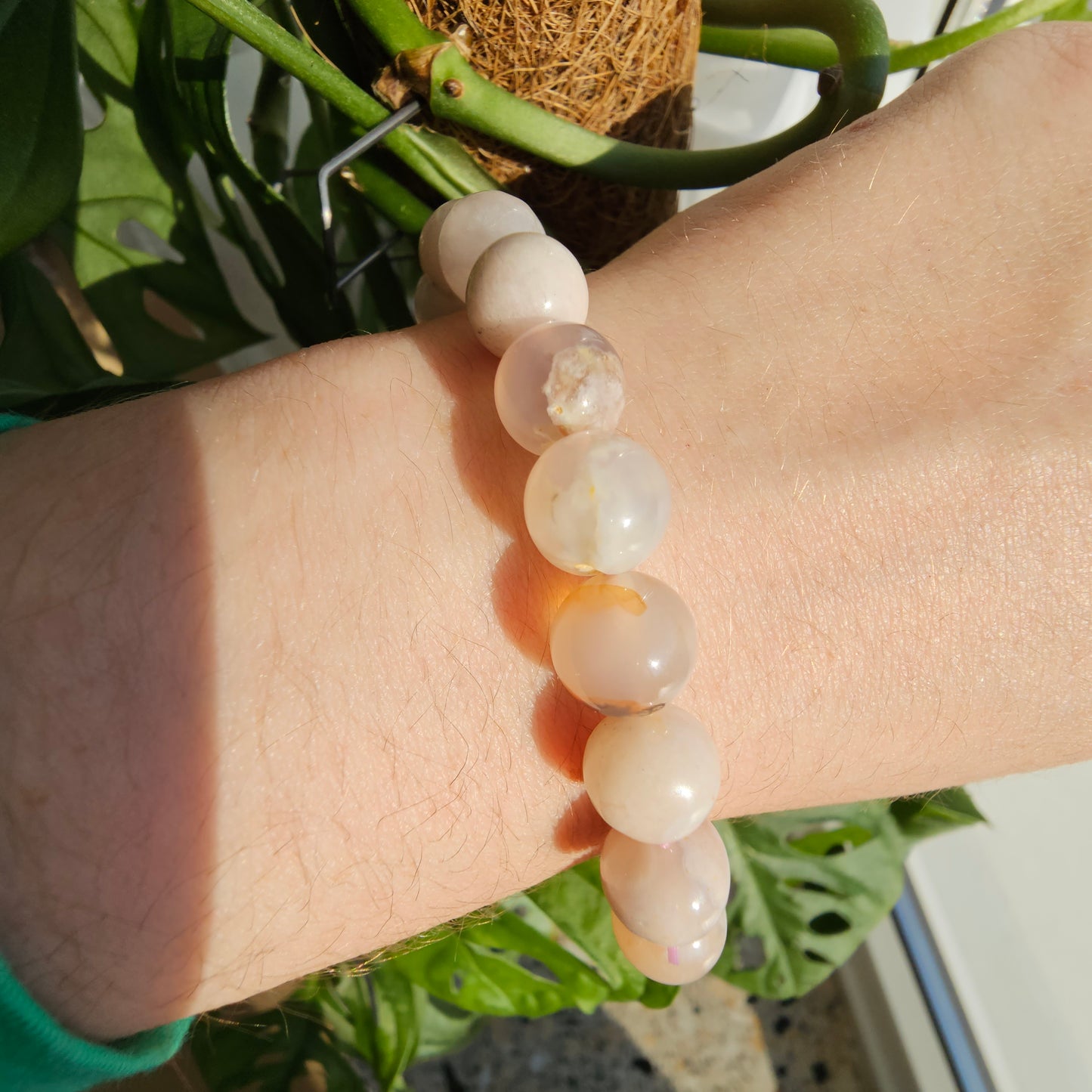 Flower Agate bracelet (10mm)