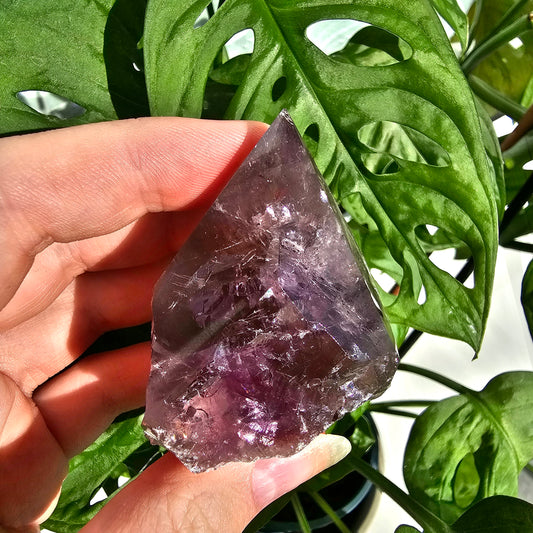 Halbpolierte Amethyst Spitze #19B