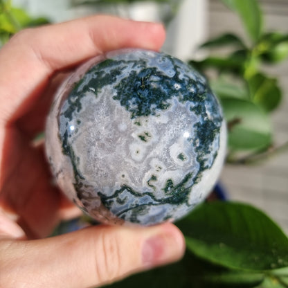 Moss Agate sphere #2