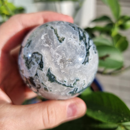 Moss Agate sphere #2