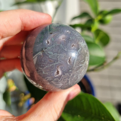 Moss Agate sphere #3