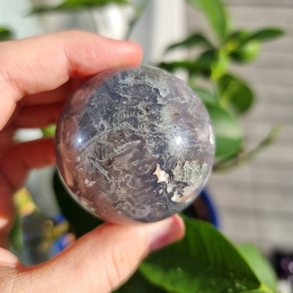 Moss Agate sphere #3