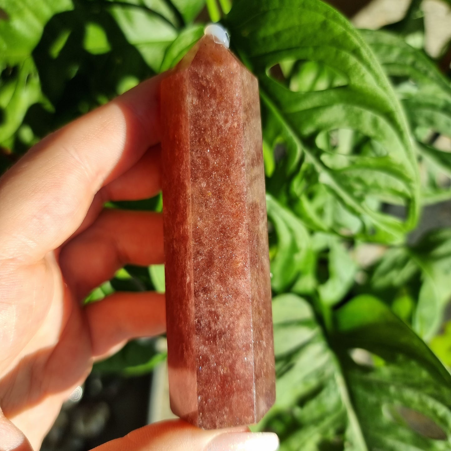 Strawberry Quartz (Red Aventurine) Tower #17C