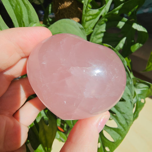 Star Rose Quartz heart #24B