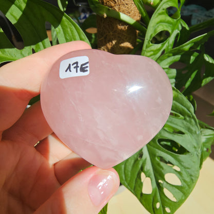 Star Rose Quartz heart #17E