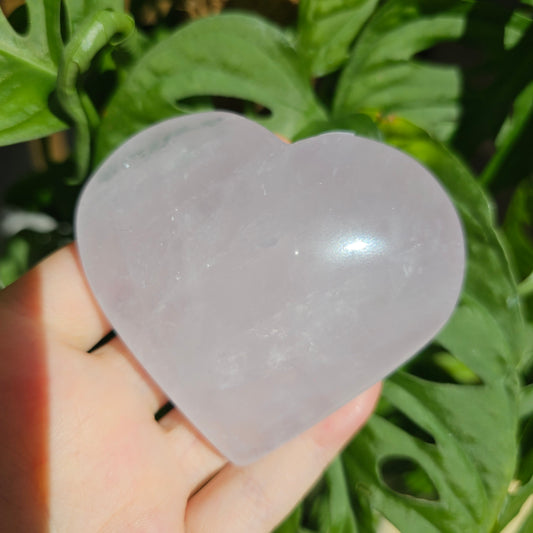 Periwinkle Quartz heart #55A