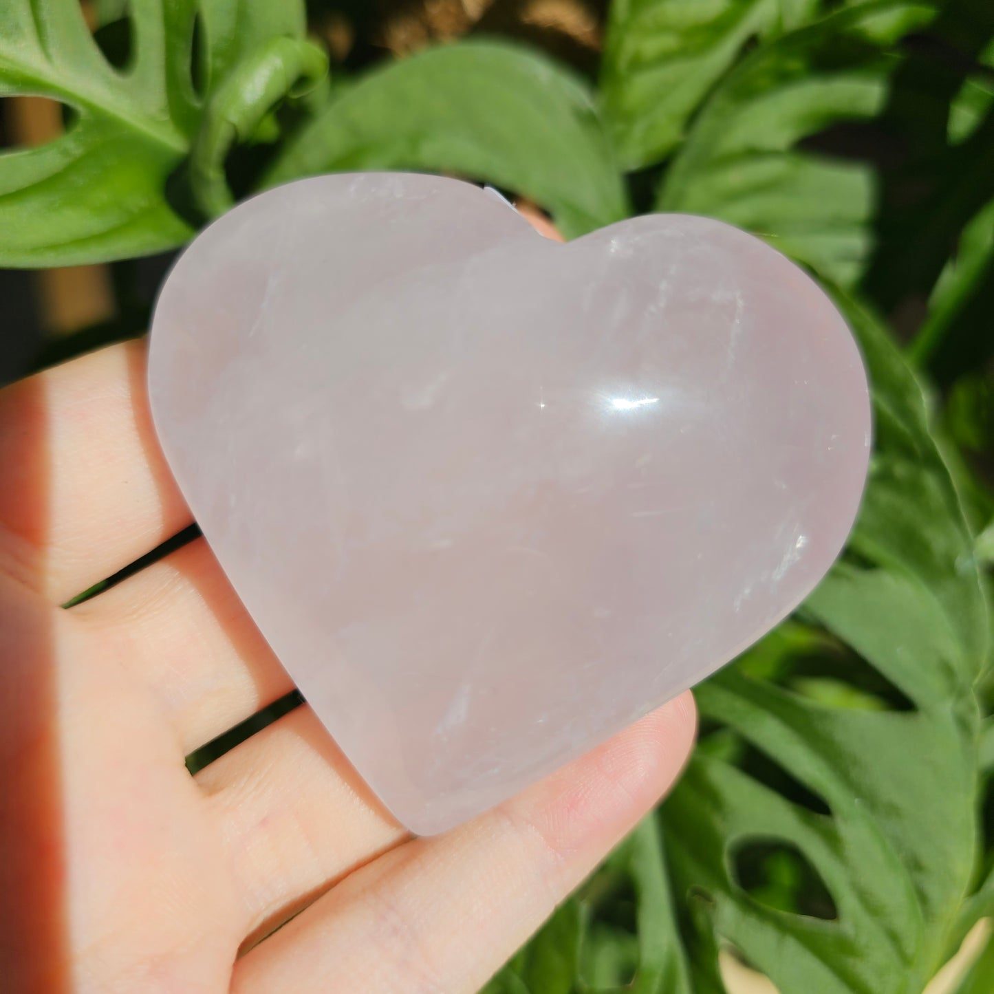 Periwinkle Quartz heart #37B