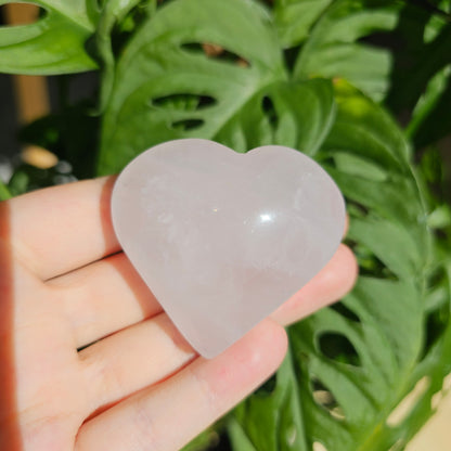 Periwinkle Quartz heart #24E