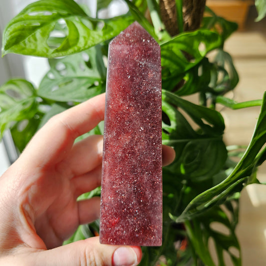 Strawberry Quartz (Red Aventurine) Obelisk #28D