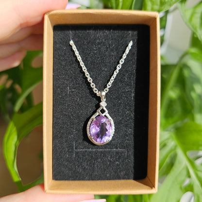 Amethyst Pendant #45C (S925)