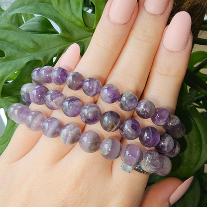 Dream/Chevron Amethyst bracelet (8 & 9mm)