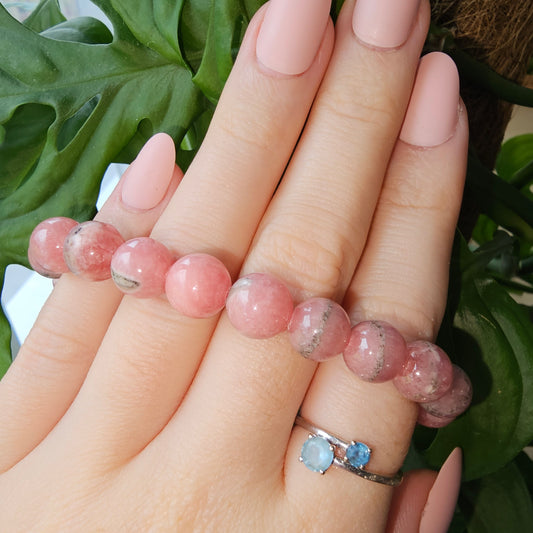 Rhodochrosite bracelet