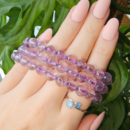 Faceted Amethyst bracelet (7mm)