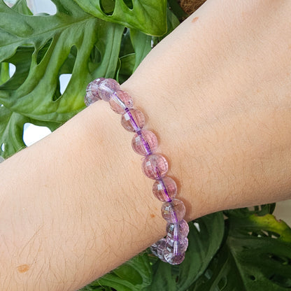 Faceted Amethyst bracelet (7mm)