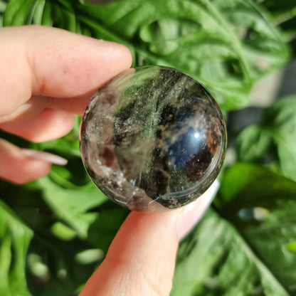 Lodolite/Garden Quartz Sphere #46A