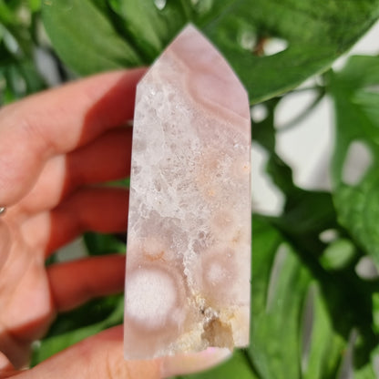 Pink Amethyst x Flower Agate tower #6