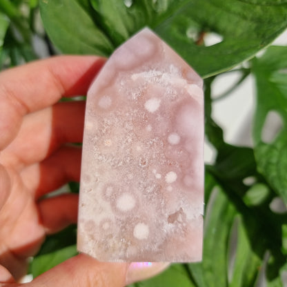 Pink Amethyst x Flower Agate tower #6