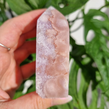 Pink Amethyst x Flower Agate Tower #3