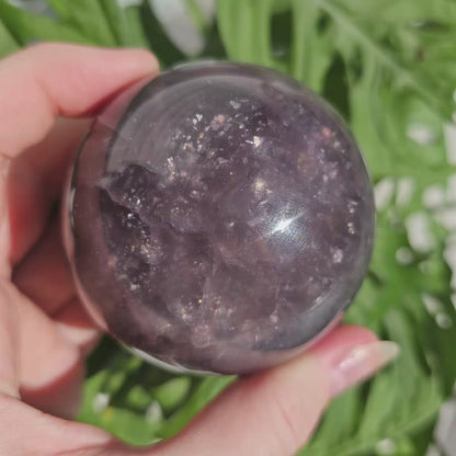 Purple Fluorite Sphere with Mica #92B