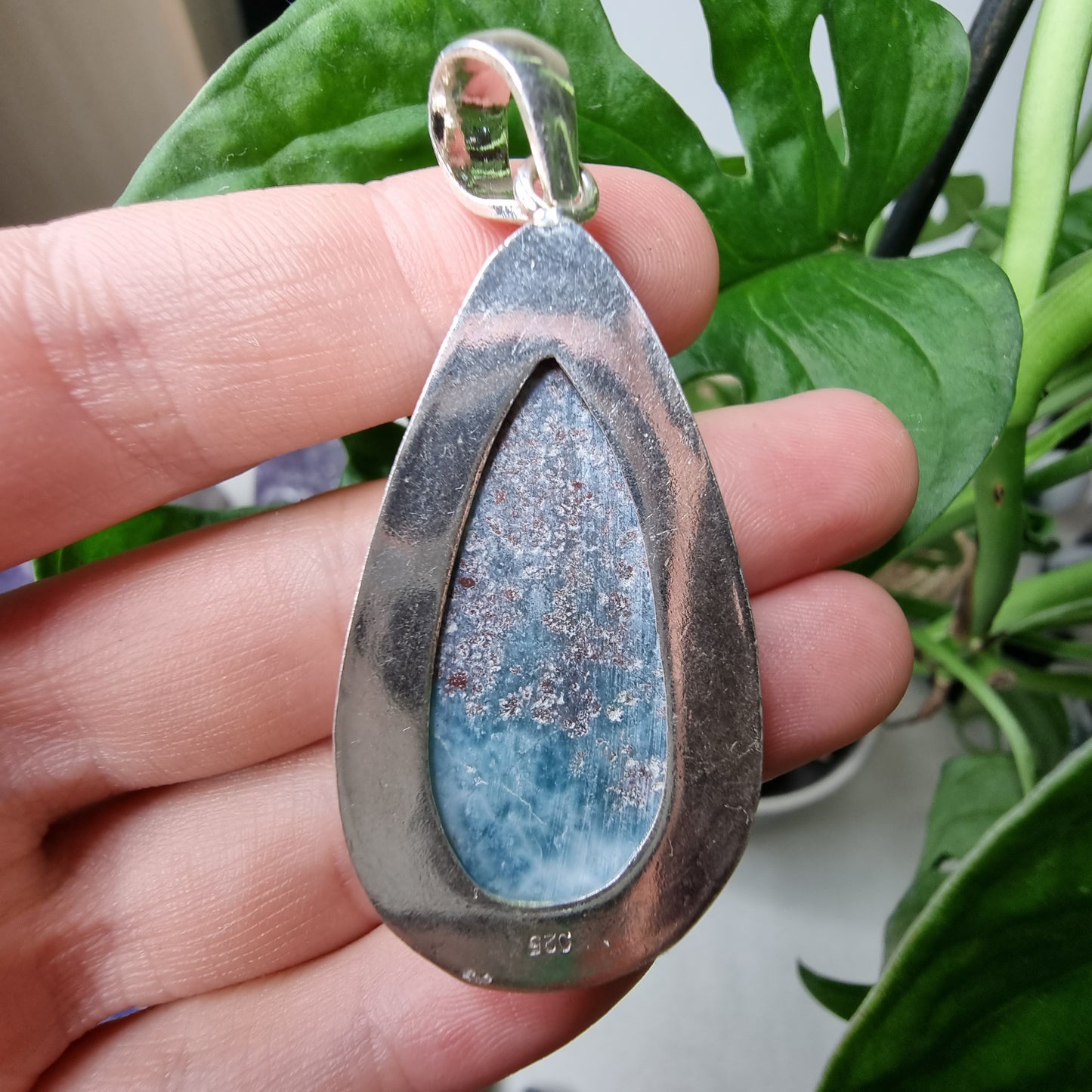 Larimar Tropfenanhänger (S925)