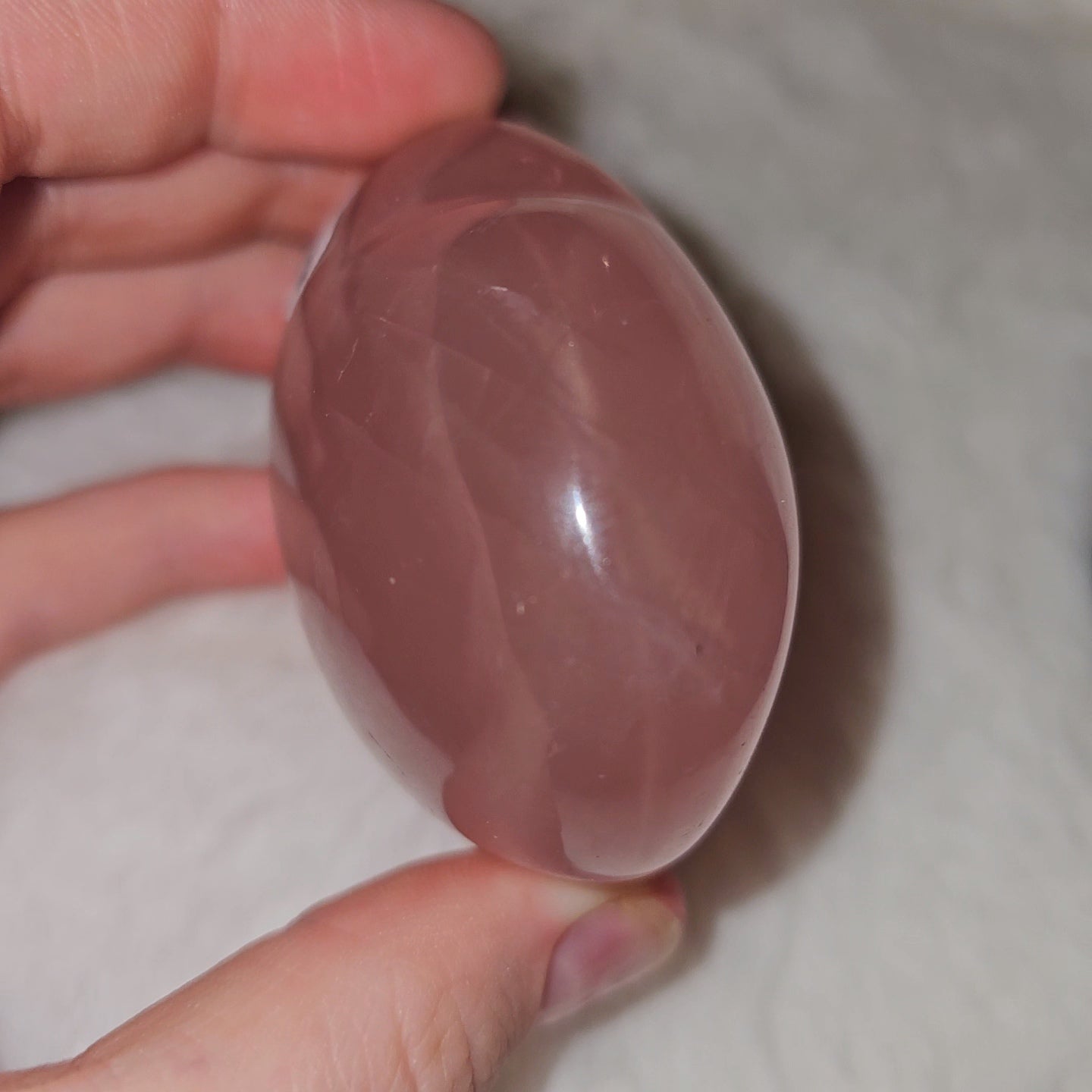 Star Rose Quartz heart #24A