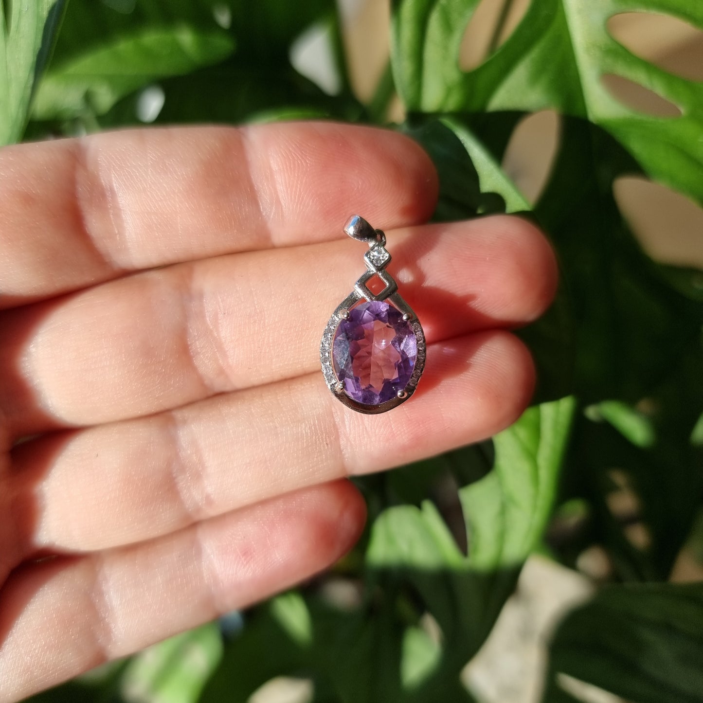 Amethyst Pendant #45C (S925)