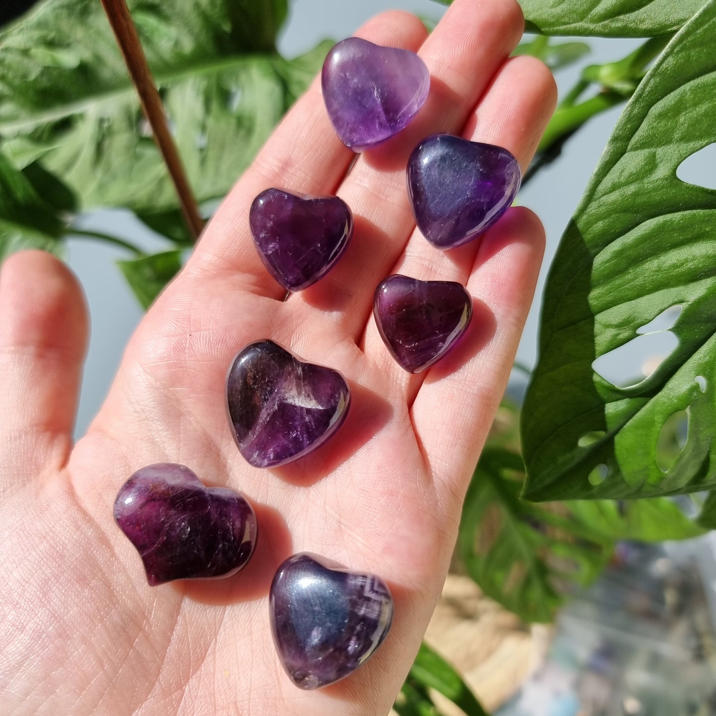 Amethyst Herz (dunkel)