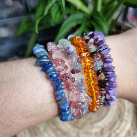 Crystal chip bracelets (handmade)