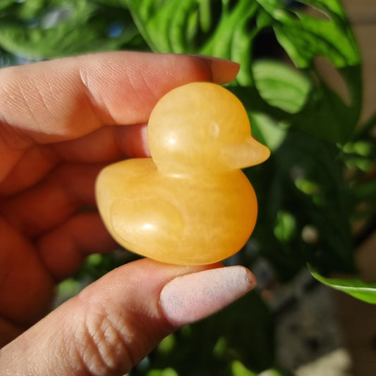 Orange Calcite duck #16B