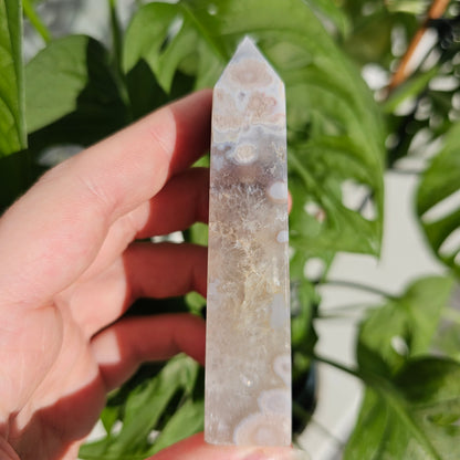 Flower Agate Obelisk #23A