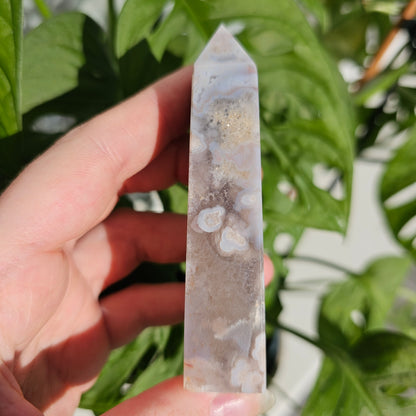 Flower Agate Obelisk #23A