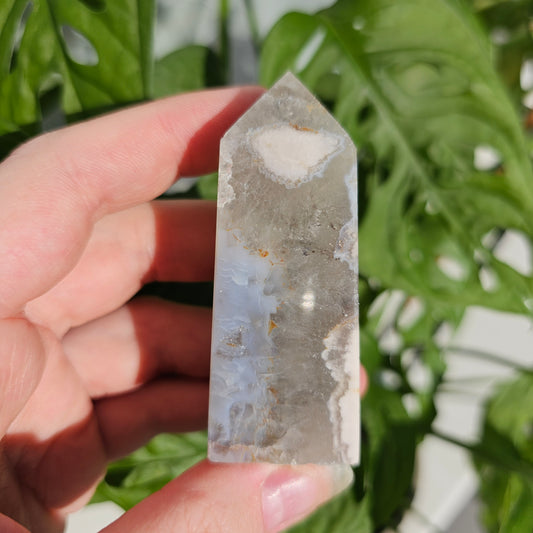 Flower Agate Obelisk #23D