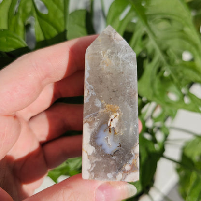 Flower Agate Obelisk #23D