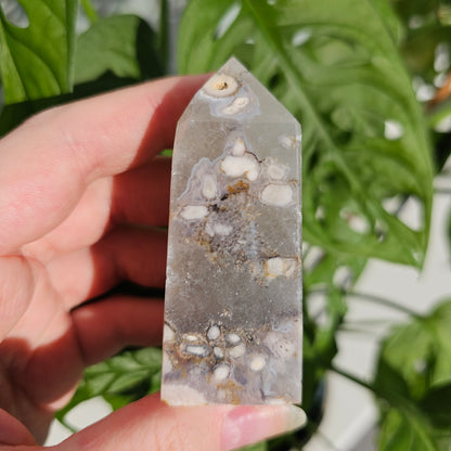 Flower Agate Obelisk #23D