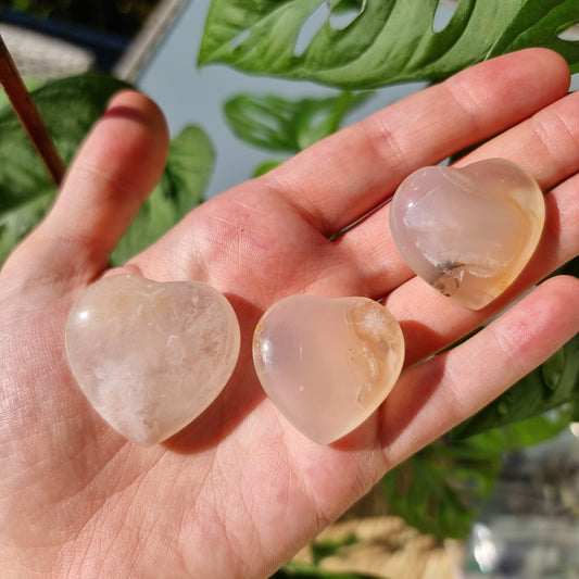 Flower Agate heart