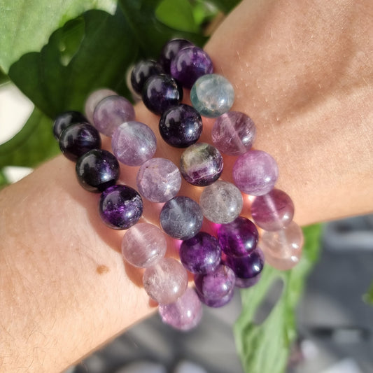 Rainbow Fluorite bracelet (11mm)