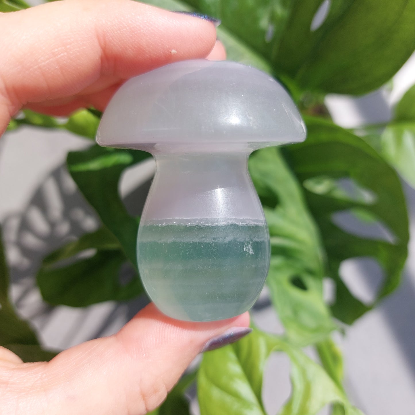 Lavender Fluorite mushroom #2