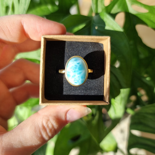 Larimar ring #65A S925